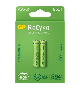 Gp Recyko 950mah Aaa Şarj Edilebilir İnce Kalem Pil 2'li Paket