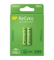 Gp Recyko 950mah Aaa Şarj Edilebilir İnce Kalem Pil 2'li Paket