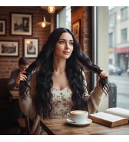 Uzun Su Daası Fiber Sen Peruk / Koyu Kahve