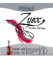 D'Addario DZ311 Zyex Tek Keman Mi (E) Teli (4/4)  Karbon Çelik Yapı ile Parlak Ses Yüksek Gerilim Dayanımı ve Dengeli Tını