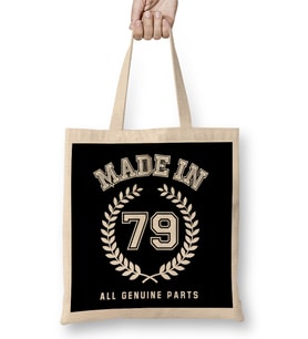 1979 Made In 79 All Genuine Parts Bez Çanta Uzun Saplı