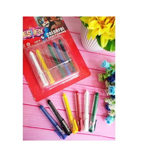 6 PCS COLORFUL BORDY PAİNTİNG KOSTÜM AKSESUARLARI VIP PALYAÇO YÜZ BOYASI 6 LI KALEM YÜZ BOYAMA SETİ