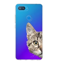 Xiaomi Mi 8 Lite Uyumlu Kapak Catface Tasarımlı Şeffaf Silikon Kılıf