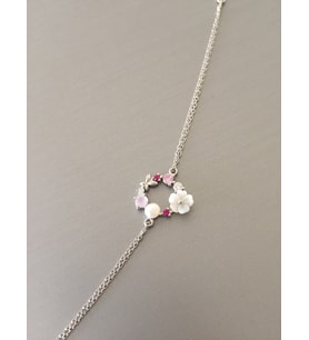 Kadın çiçek model gümüş bileklik