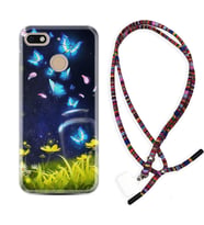 General Mobile GM8 Go GM9 GM20 Pro Plus Kılıf Boyun Asklı Rasta Silikon Neon Butterflys 1309