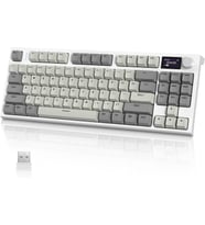 Kablosuz Mekanik Klavye, Gaming Klavye Conta Montajlı, 3 Mod (2.4Ghz/Bluetooth/Type C) Apex Pro TKL RGB 75% Oyuncu Klavyesi, TFT Renkli Ekran, Topuz, Hot Swappable Doğrusal Anahtar