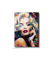Dikey Cam Tablo Salon Duvar Tablosu Dikey Cam Mariliyn6 Yeni Ev Hediyesi Ofis Tablosu