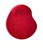 Oval Kırmzı Kum Desen Bilek Destekli Kaymaz Taban Bilgisayar Notebook Mouse Pad -bileklikli Mauspad