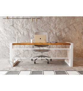 Alfa Ntconcept Masif Ağaç Ofis ve Çalışma Masası (75cm-140cm-h76cm)
