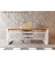 Alfa Ntconcept Masif Ağaç Ofis ve Çalışma Masası (75cm-140cm-h76cm)