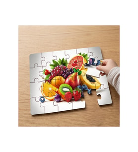 Çeşitli Meyveler Tasarımlı 24 Parça Ahşap Çocuk Puzzle MPK0566