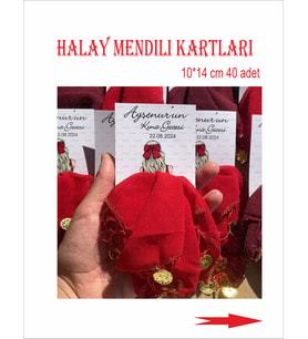 Kına Gecesi Halay Mendili Kartları 40 Adet Mendil Dahil Değildir