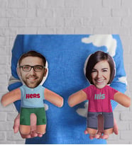 BK Gift Kişiye Özel Fotoğraflı Sevgililer 2’li Bebek Yastık