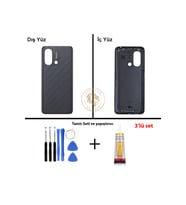 Xiaomi Redmi 12C Grafit Grisi Uyumlu Arka Kapak + Yapıştırıcı ve Vida Seti