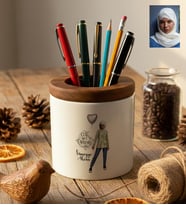 Kişiye Özel Karikatürlü Cute But Capricorn Oğlak Burcu Kalemlik Seramik Doğum Günü Hediyesi