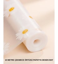 10 Metre Papatya Desenli Yapışmaz Kaydırmaz Çekmece Örtüsü