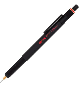 Rotring 800+ İki Fonksiyonlu Mekanik Gizli Uçlu Kurşun Kalem Siyah,0.5 Mm