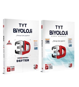 3D Yayınları TYT Biyoloji Video Destekli Defter ve Soru Bankası Seti 2 Kitap