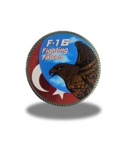 F-16 Fighting Falcon Plastik Cırtlı  Arma Patch 9,5 cm