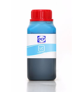 OCP  HP Photosmart 3214 Yazıcı Uyumlu Kartuş Mürekkebi 250ml LC Dye Açık Mavi