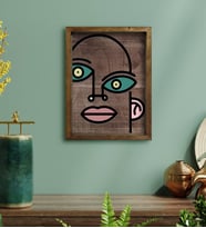 BK Home Picasso Style Tasarımlı Doğal Masif Ahşap Çerçeveli Tablo-1