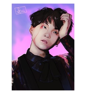 Yoongi (suga) - Bts Tablo Ahşap Poster Dekoratif Kod2696