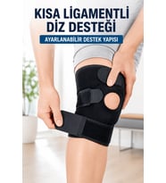 Mey İthalat® Ayarlanabilir Kısa Ligamentli Dizlik Açık Diz Kapağı Spor ve Günlük Kullanım