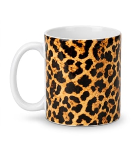 Leopar Desenli Kupa Bardak - A Kalite Porselen (300 ml)