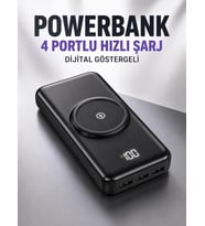 10.000 Mah Powerbank 4 Portlu Hızlı Şarj Dijital Göstergeli