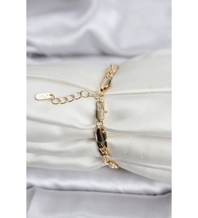 Northcity 14K Gold Renk Kaplama Zincir Model CM Kadın Bileklik 5886