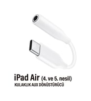 Type-c Aux Apple Uyumlu iPad Air 4 - 5 Nesil Kulaklık Dönüştürücü Type-c Çevirici Aparat