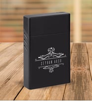 BK Gift Kişiye Özel Siyah Slim Boy Metal Sigara Kutusu-8