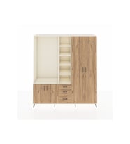 Hyperion Dolap 13 Raflı 3 Çekmeceli 4 Kapaklı 220x44x243 Aytaşı-Çam/Çam
