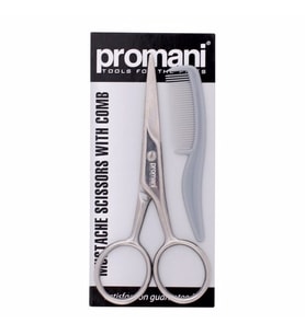 Promani Bıyık Makası + Tarak PR741