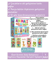 Premium Eğitici Zeka Dil Geliştirici Çocuk El Göz Koordinasyon Animals Mix & Match Karıştır Eşleştir