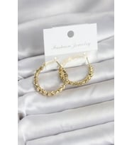 Pirinç Gold Renk Dorika Halka Kadın Küpe - TJ-BKP11777