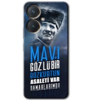 Vivo Y27 Kılıf HD Desen Baskılı Kılıf - Bozkurt Atatürk