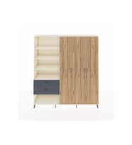 Hyperion Dolap 16 Raflı 2 Çekmeceli 3 Kapaklı 220x44x243 Aytaşı-Çam/Antrasit