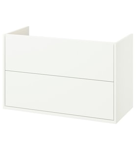 Lavabo Dolabı, Beyaz, 100x48x63 cm, 2 Çekmeceli