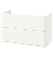 Lavabo Dolabı, Beyaz, 100x48x63 cm, 2 Çekmeceli