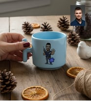 Kişiye Özel Karikatürlü Özel Güvenlik T Pastel Kupa Doğum Günü Hediyesi