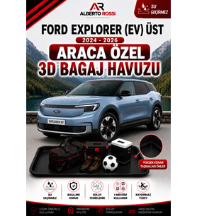 Ford Explorer (EV) ÜST 2024 - 2026 Araca Özel 3D Bagaj Havuzu