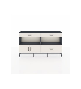 Arges Konsol 2 Raflı 3 Çekmeceli 2 Kapaklı 176x30x99 Antrasit-Aytaşı