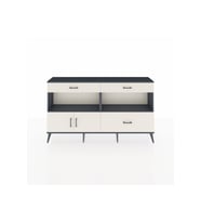 Arges Konsol 2 Raflı 3 Çekmeceli 2 Kapaklı 176x30x99 Antrasit-Aytaşı
