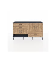 Arges Konsol 3 Raflı 3 Çekmeceli 4 Kapaklı 176x30x99 Antrasit-Çam