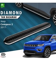 S-Dizayn Jeep Compass 2 Diamond Krom Yan Basamak 173 Cm 2017 Üzeri