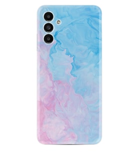 Samsung A23 A31 A32 A50 A51 A52 A53 A70 Kılıf Desenli Silikon Pink Blue Abstract 1385