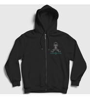Presmono Unisex Siyah Madness Animals As Leaders Fermuarlı Kapüşonlu Sweatshirt 523120tt