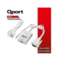 QPORT Q-VH 0.15metre VGA- HDMI Görüntü Adaptörü Beyaz Sesli 1080p