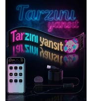 RGB LED Matrix Panel Esnek Yapı Uygulama Kontrollü Kayan Yazı Ekranı